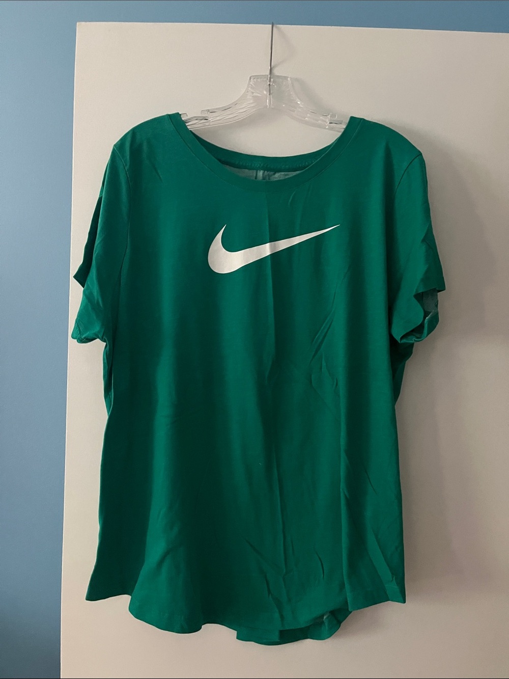 Nike Women's Teal Green Swoosh Short Sleeve Tee